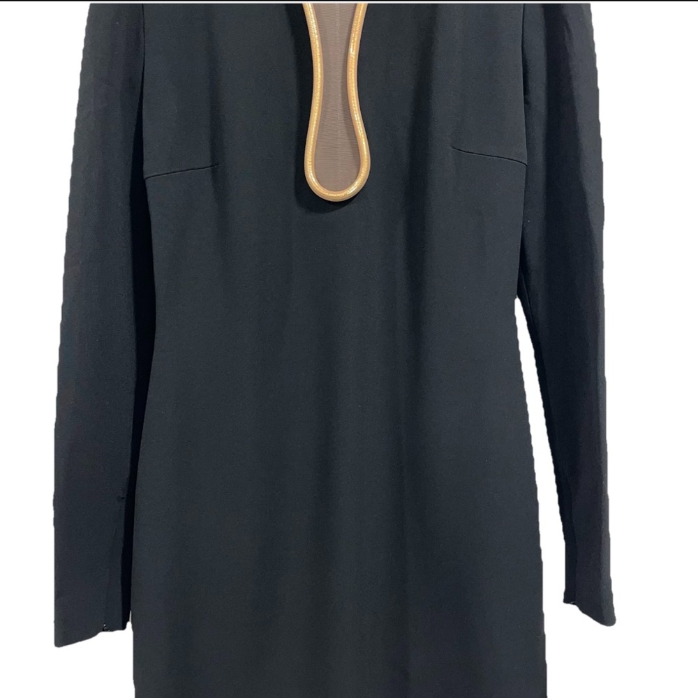 STELLA MCCARTNEY Isabela Chain Trim Mini Dress Black IT42 US6 Cocktail Evening - Picture 7 of 16